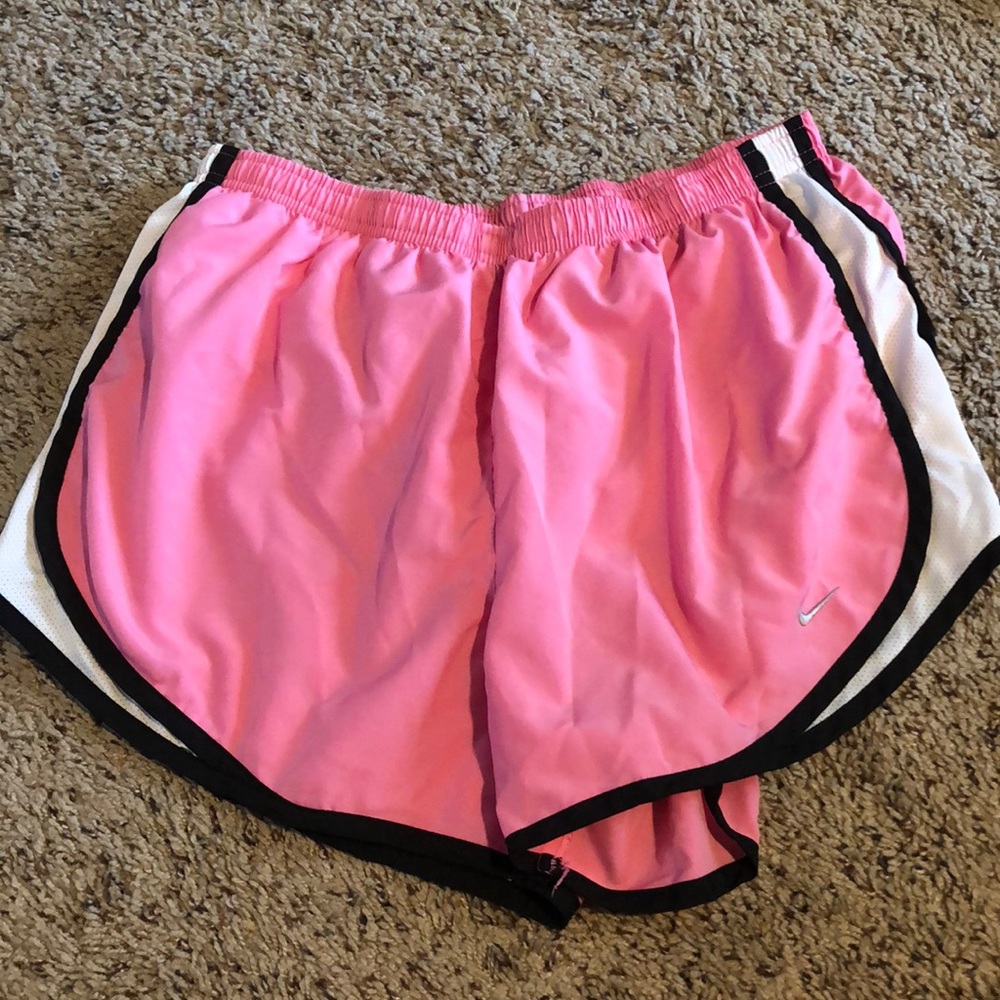 Pink & black Nike running shorts